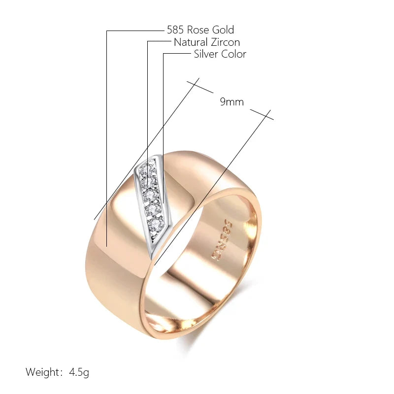 Anillo Ancho Rosé Audaz
