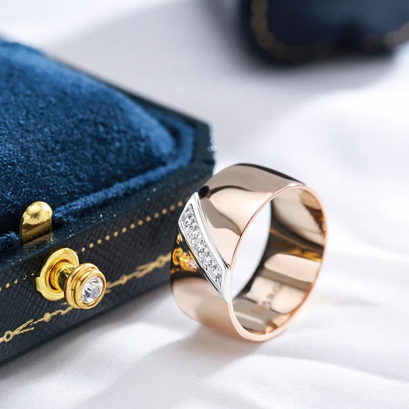 Anillo Ancho Rosé Audaz