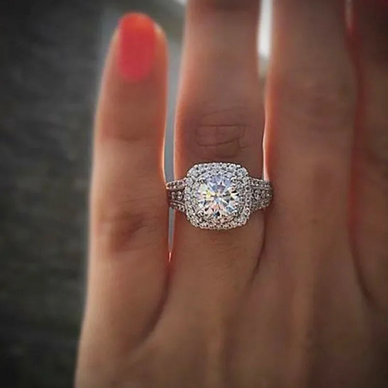 Anillo Cuadratura Brillante
